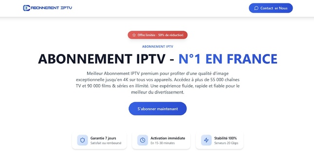 Meilleur IPTV 2026 : Les 7 Top Abonnements IPTV en France