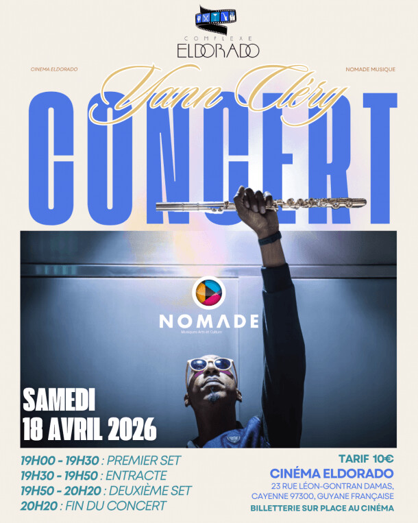 Le Cinéma Eldorado accueille Yann Cléry pour une soirée musicale intimiste à Cayenne