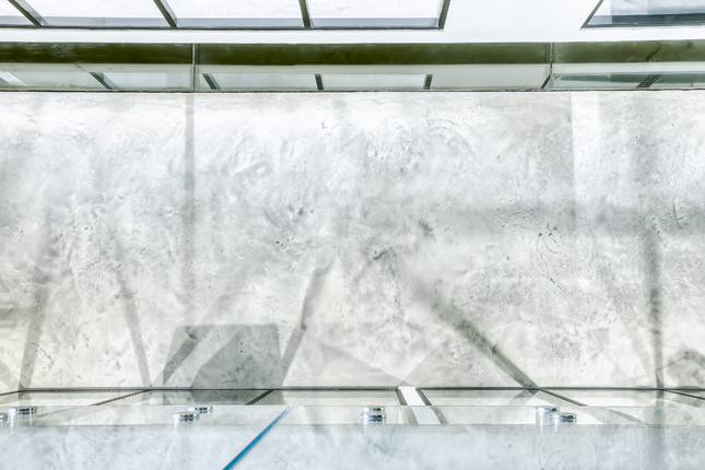 Siège de Manéo  Saint-Louis, vue du haut sur le nouveau béton qui a emprisonné 22, 14 kg de CO2