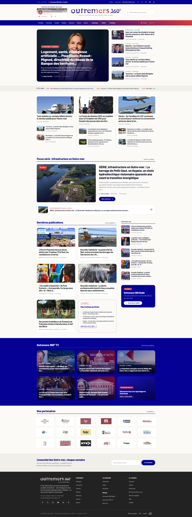 Outremers 360° dévoile une nouvelle version de son site internet pour renforcer son identité numérique Outremers 360° dévoile une nouvelle version de son site internet pour renforcer son identité numérique