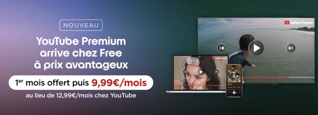 Free devient le premier opérateur en France à proposer YouTube Premium à tarif réduit pour ses abonnés Free devient le premier opérateur en France à proposer YouTube Premium à tarif réduit pour ses abonnés