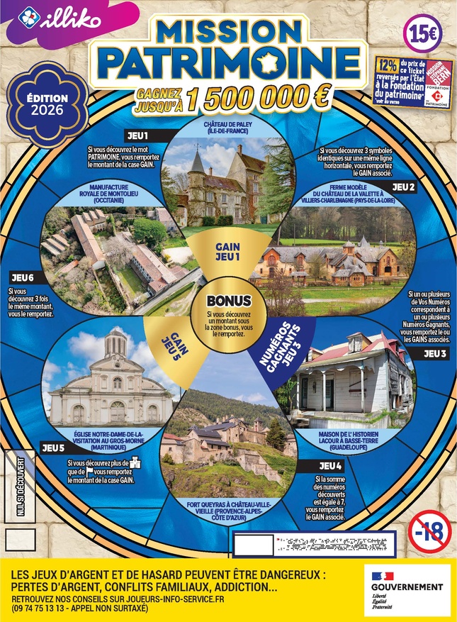 Mission Patrimoine 2026 : la FDJ renouvelle son engagement pour sauver les trésors français, avec une place de choix pour les patrimoines ultramarins