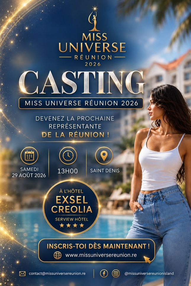 Miss Universe Réunion 2026 : le casting officiel organisé le 29 août à Saint-Denis