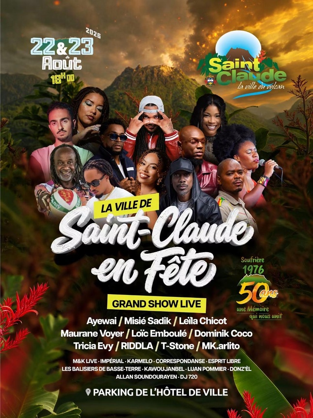 Guadeloupe : Saint-Claude célèbre sa fête patronale les 22 et 23 août sous le signe de la mémoire de la Soufrière