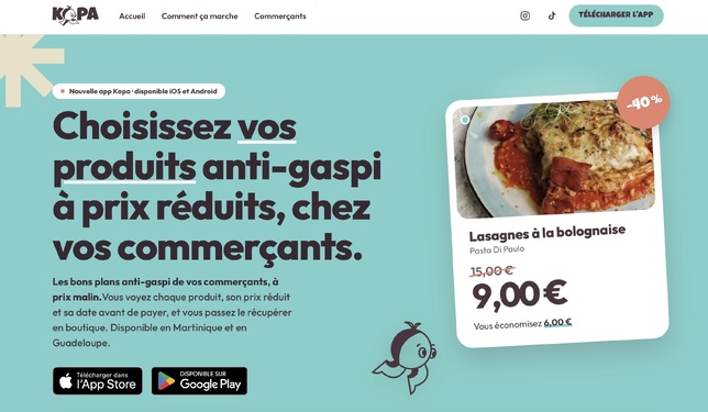 KOPA : l’application martiniquaise qui lutte contre le gaspillage alimentaire remporte le premier prix Choose Outre-mer