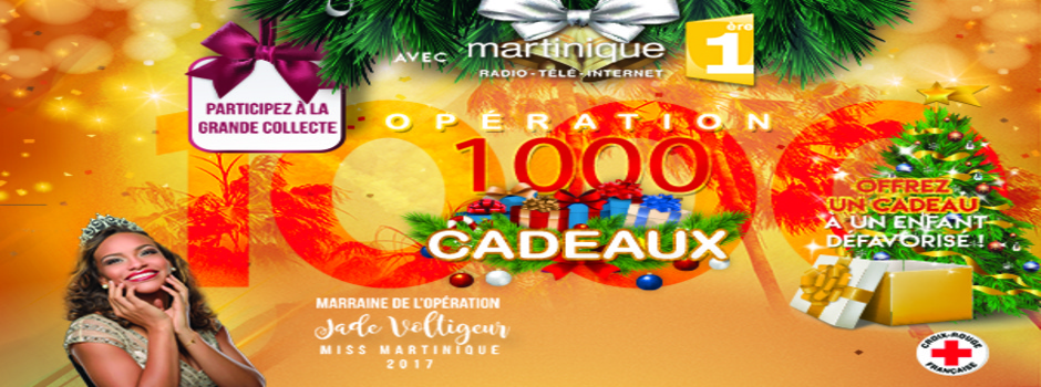 Martinique 1ère: Jade Voltigeur, Miss Martinique 2017, marraine de l’Opération "1000 Cadeaux" 2017