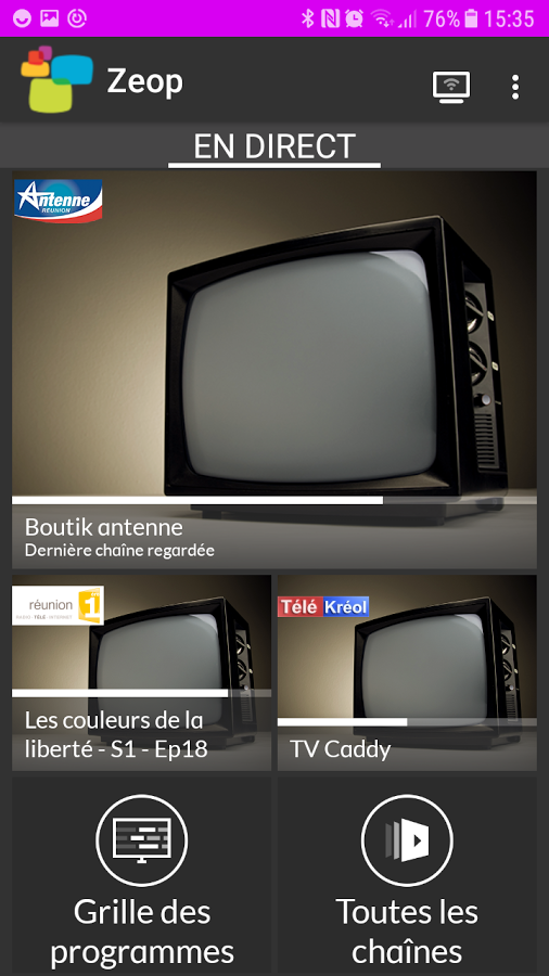 Telecommande Zeop Zeop lance son application TV sur smartphone et tablette