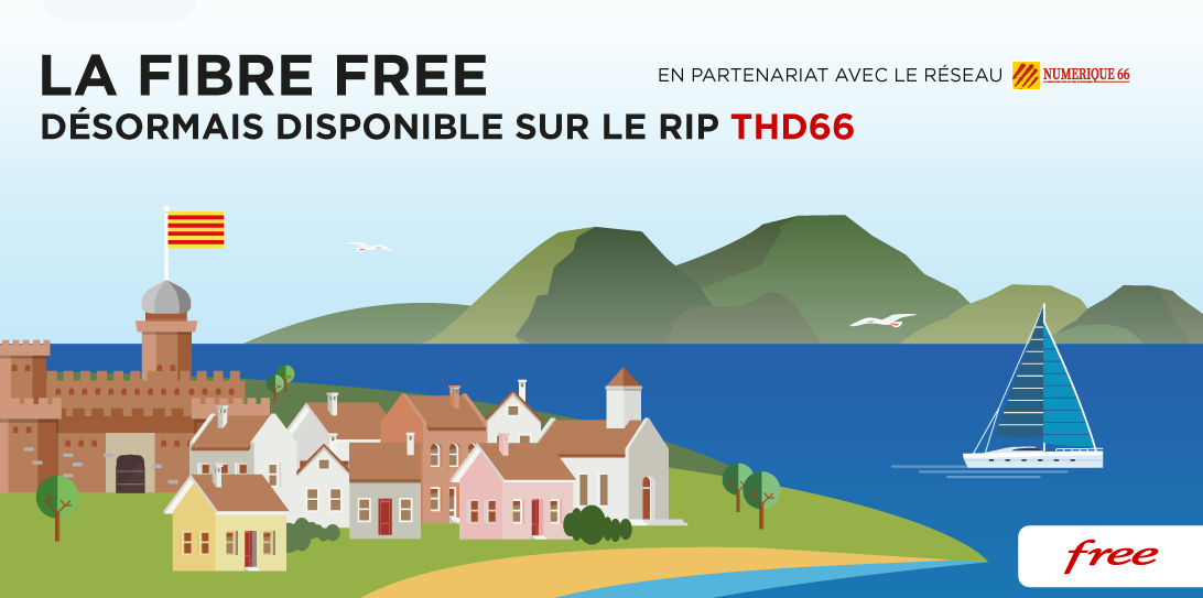 La Fibre Free désormais disponible pour les habitants du département des Pyrénées Orientales desservis par le RIP THD66 