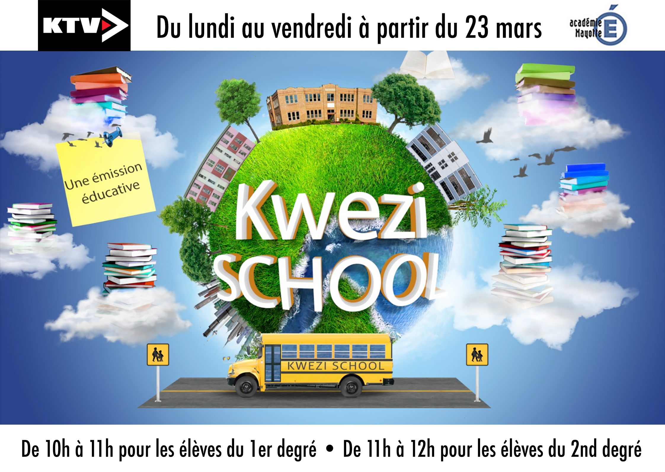 Mayotte: Kwezi TV en partenariat avec le rectorat lance dés le 23 mars l'émission éducative "Kwezi School"