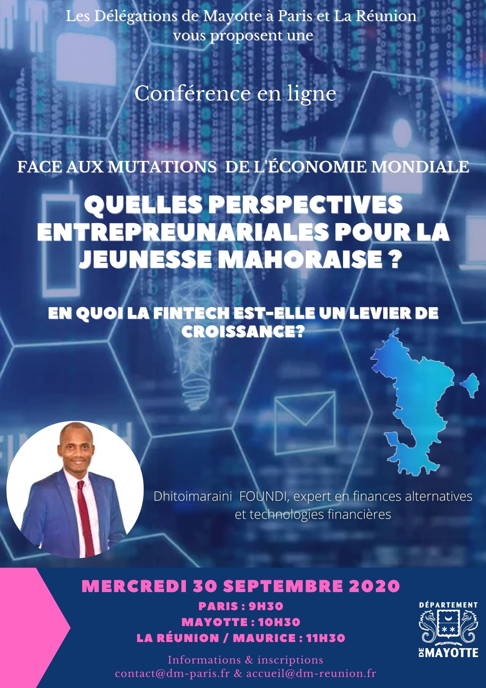 Les délégations de Mayotte organisent un Webinaire sur la Fintech