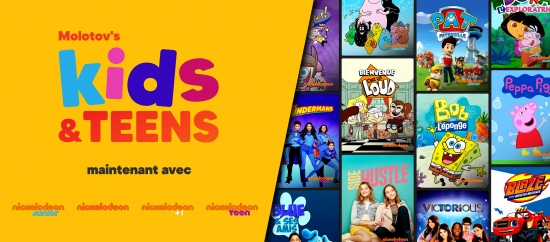 Molotov enrichit son offre "Kids & Teens" avec les chaînes Nickelodeon
