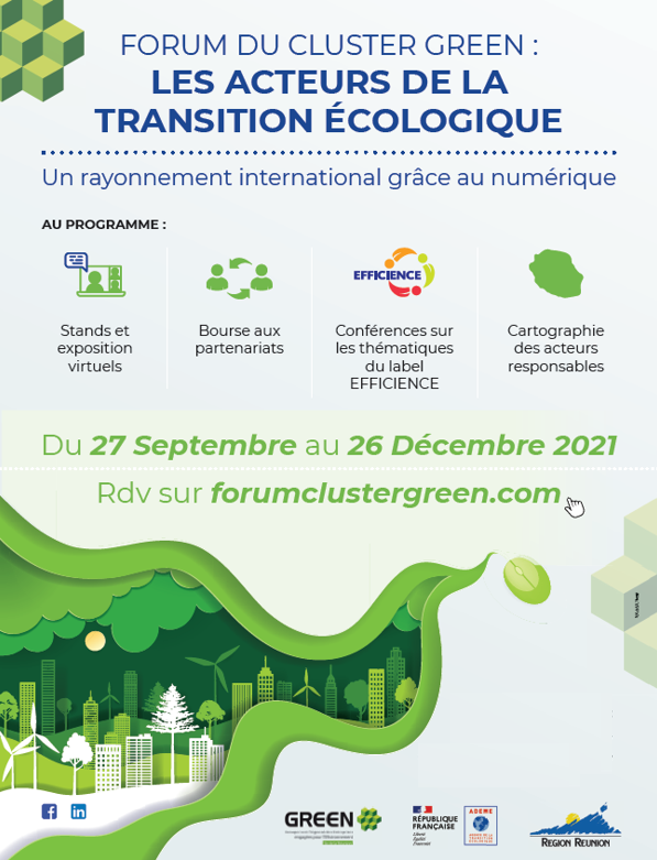 Transition écologique: Le Forum du Cluster GREEN de retour… en ligne !