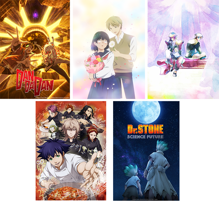 J-ONE enrichit sa grille avec 5 nouveaux animés inédits diffusés en exclusivité à J+1 après le Japon