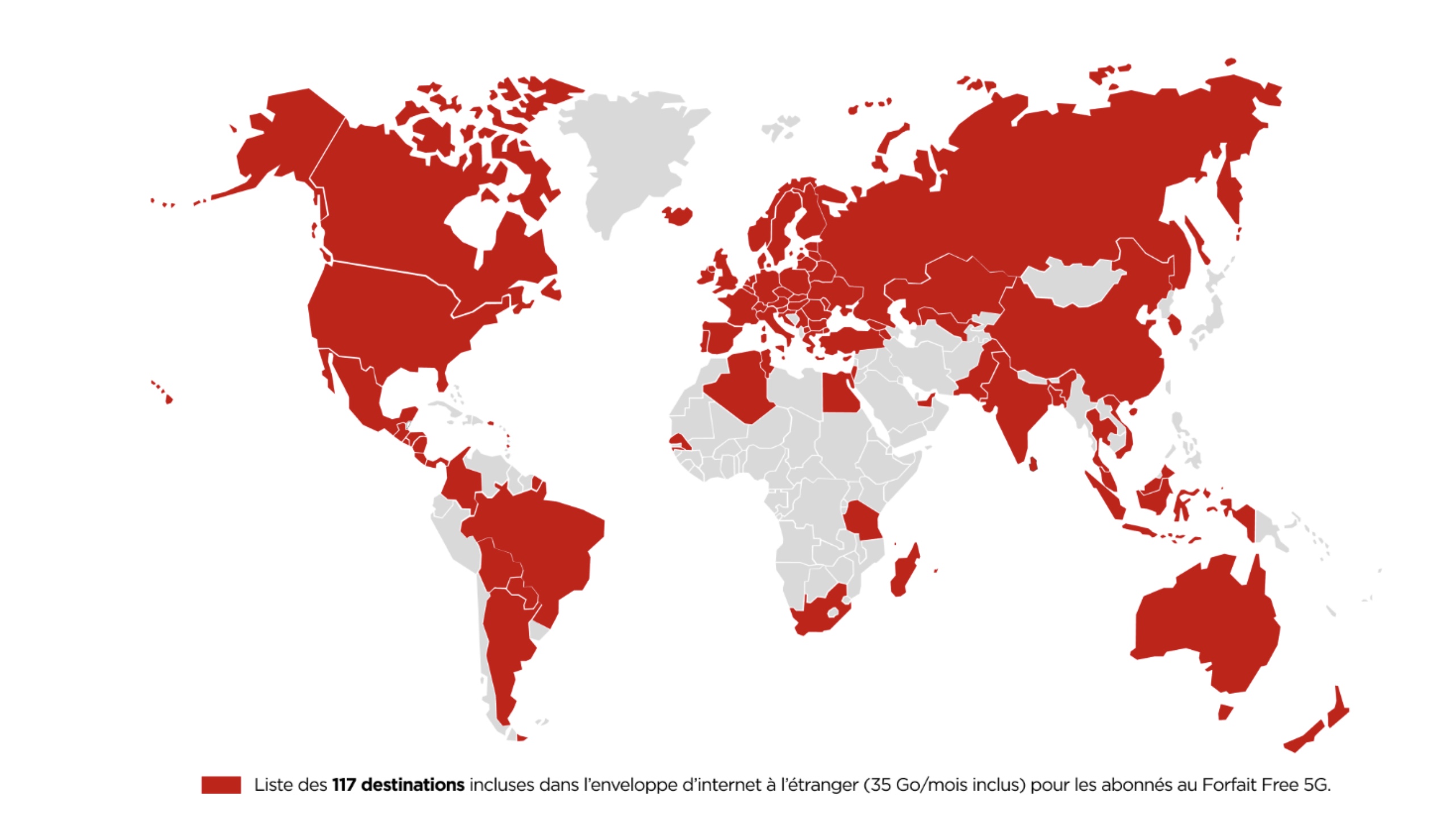 Cet été, Free ajoute 4 nouvelles destinations dans son Forfait Free 5G