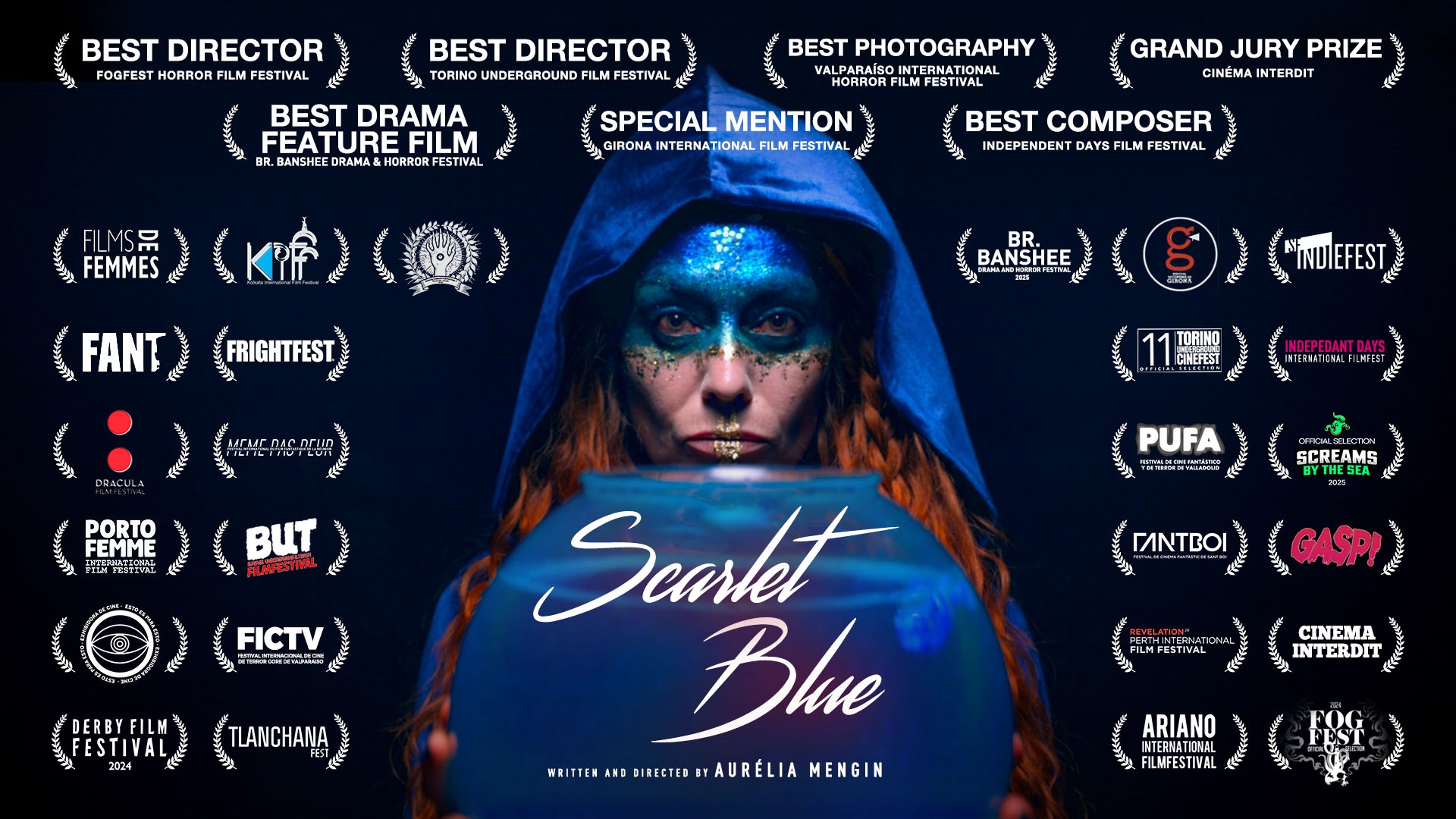 Le cinéma réunionnais rayonne à l'international : SCARLET BLUE sacré au BR. Banshee Horror and Drama Festival au Brésil