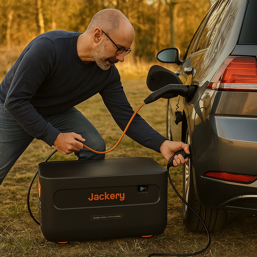 Jackery Batterie externe 2000 Plus : votre solution idéale pour la battery and charging des voitures électriques en cas d’urgence