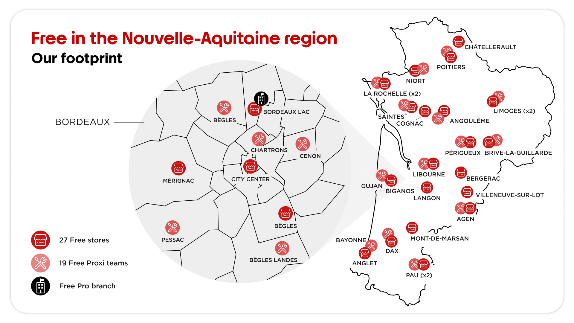 Carte Nouvelle-Aquitaine Free