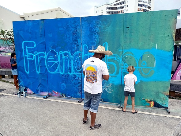 Mur d'expression pour le public - Cité des Arts- Réunion Graffiti - 2025