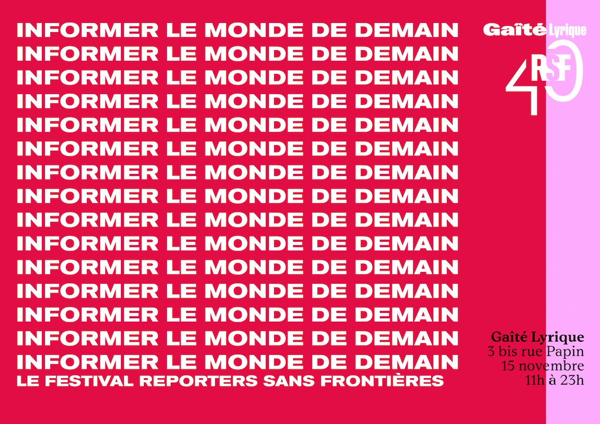 Reporters Sans Frontières fête ses 40 ans avec un festival inédit à Paris : “Informer le monde de demain”