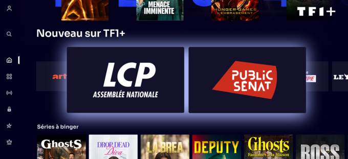 LCP-Assemblée Nationale et Public Sénat désormais disponibles sur TF1+
