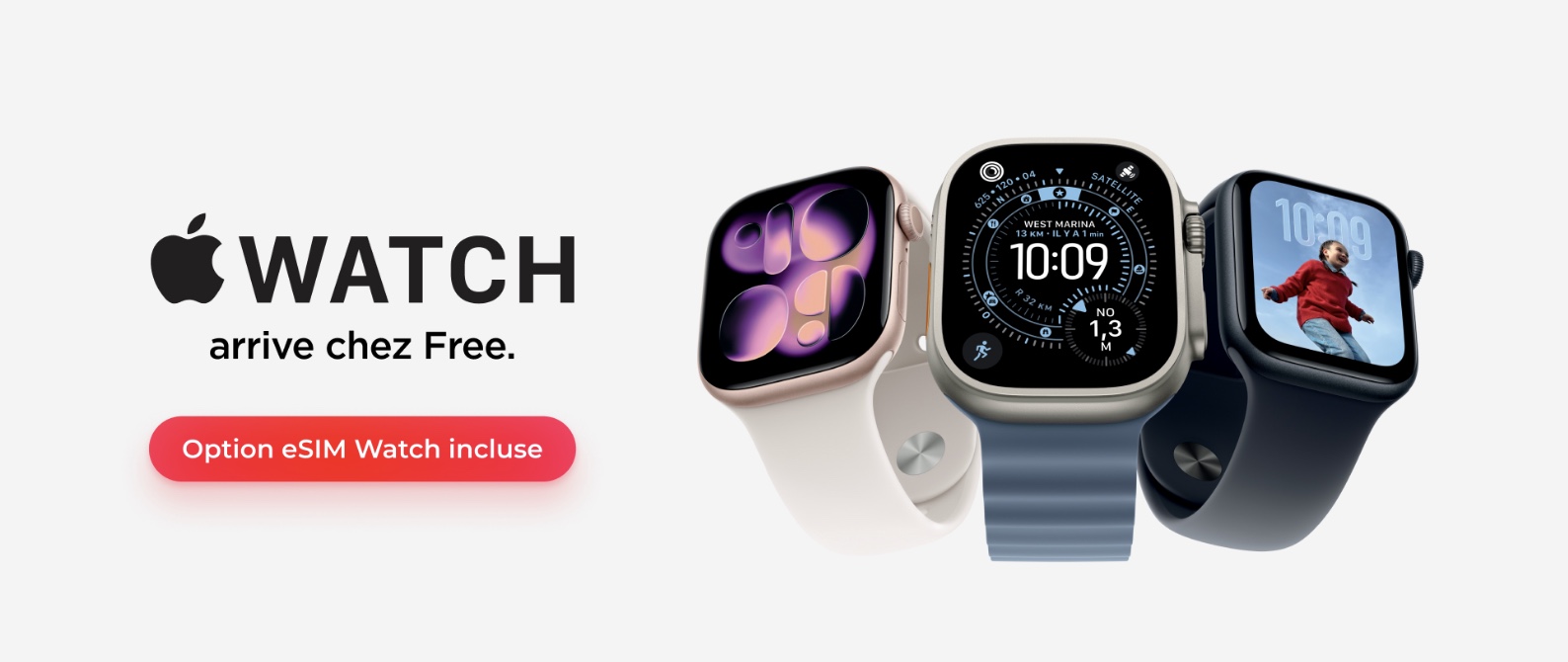 Free lance les Apple Watch Series 11, Apple Watch Ultra 3, Apple Watch SE 3 et inclut l’option eSIM Watch dans ses Forfaits data