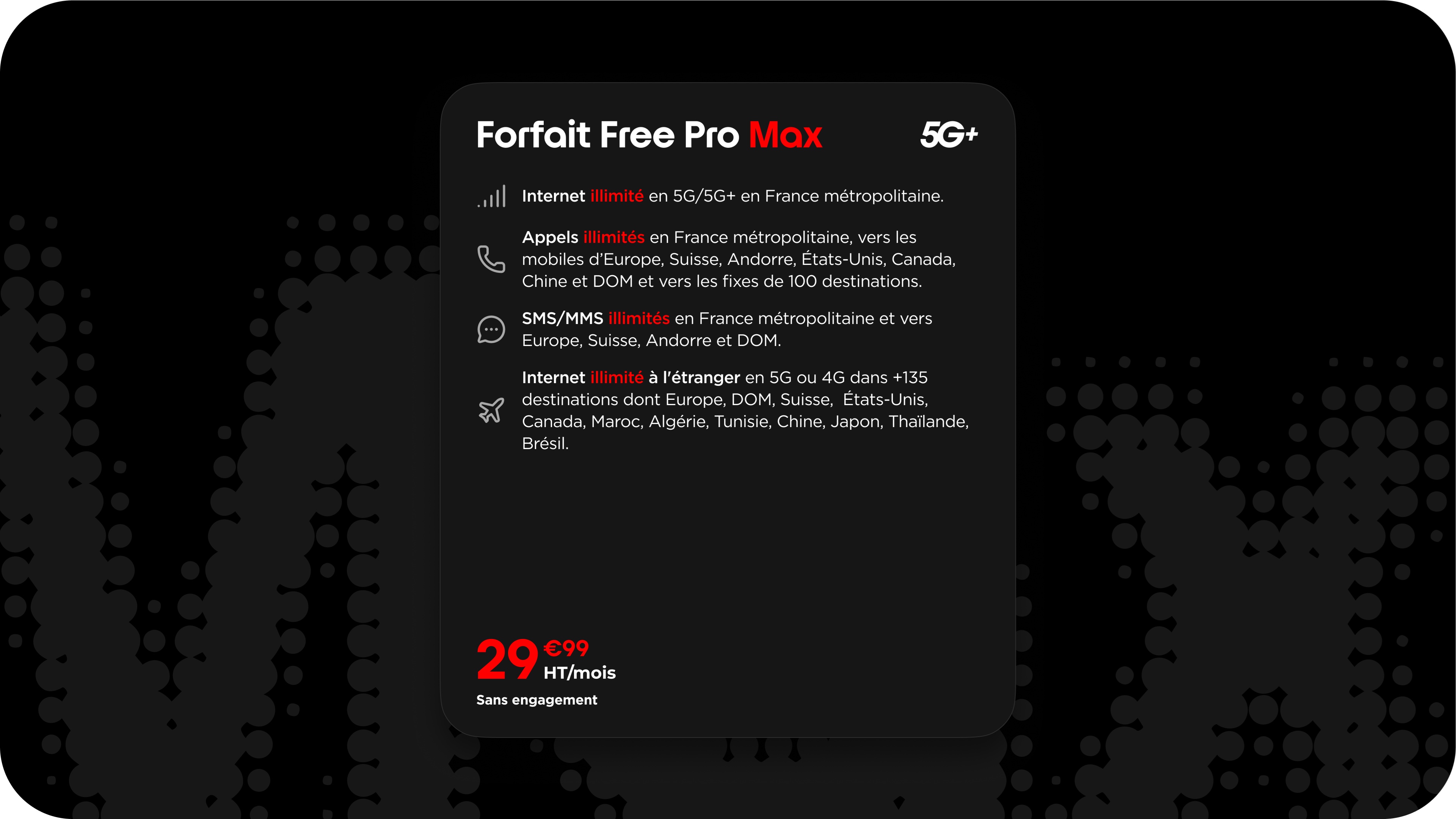 Free lance le 1er forfait mobile Internet illimité en France et dans plus de 135 destinations dans le monde