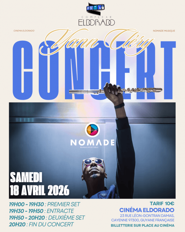 Le Cinéma Eldorado accueille Yann Cléry pour une soirée musicale intimiste à Cayenne