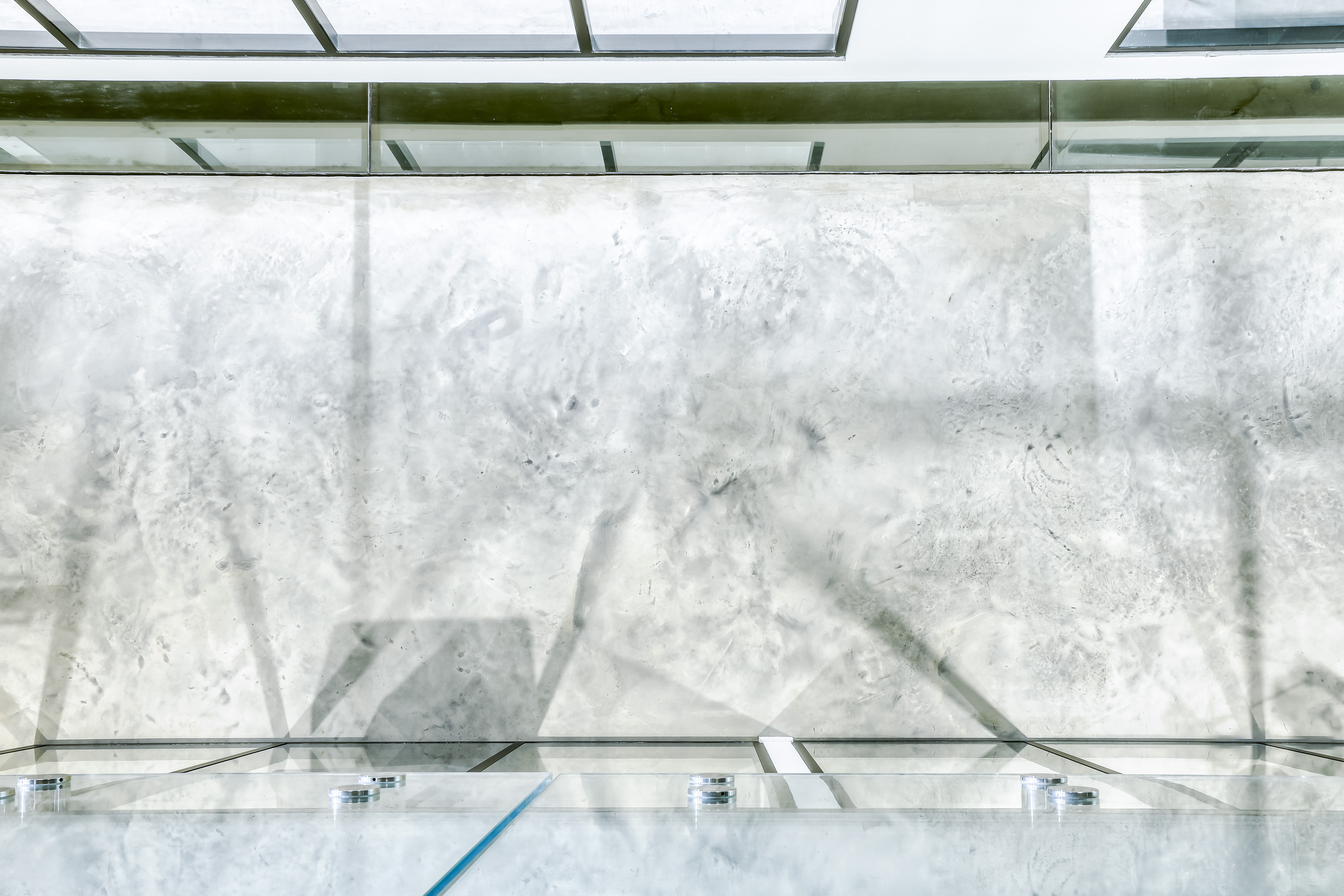 Siège de Manéo  Saint-Louis, vue du haut sur le nouveau béton qui a emprisonné 22, 14 kg de CO2