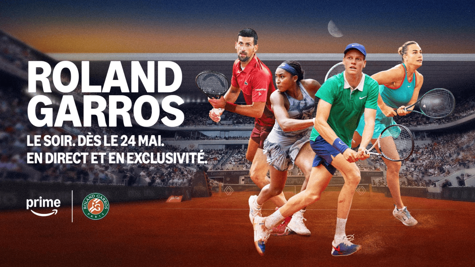 Roland-Garros 2026 : Prime Video renforce son dispositif avec des soirées exclusives et une couverture enrichie