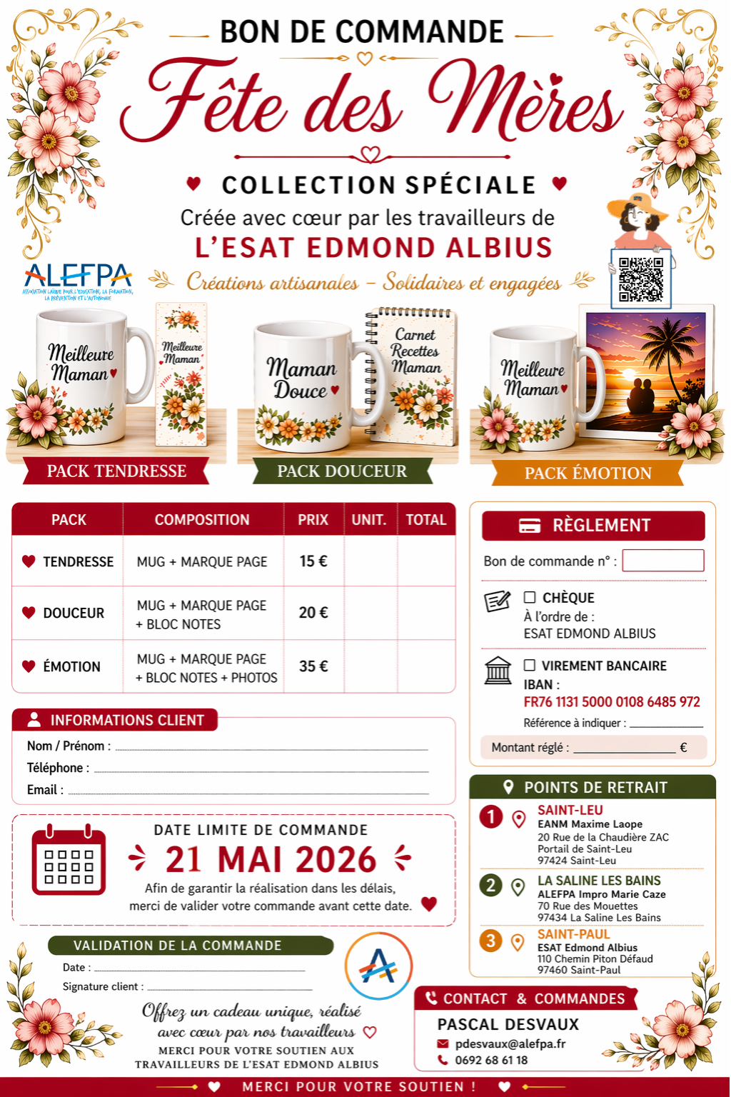 À Saint-Paul, les travailleurs de l’ESAT Edmond Albius relèvent le défi d’une collection spéciale Fête des mères