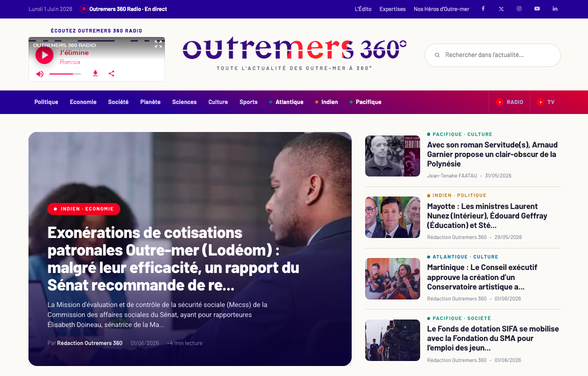Outremers 360° dévoile une nouvelle version de son site internet pour renforcer son identité numérique