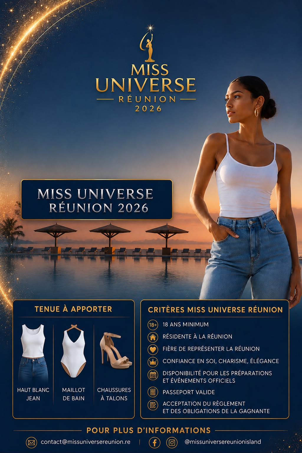 Miss Universe Réunion 2026 : le casting officiel organisé le 29 août à Saint-Denis