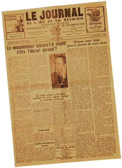 "Le Journal de l'île de La Réunion", n°210 17 mai 1952 Coll. BdR
