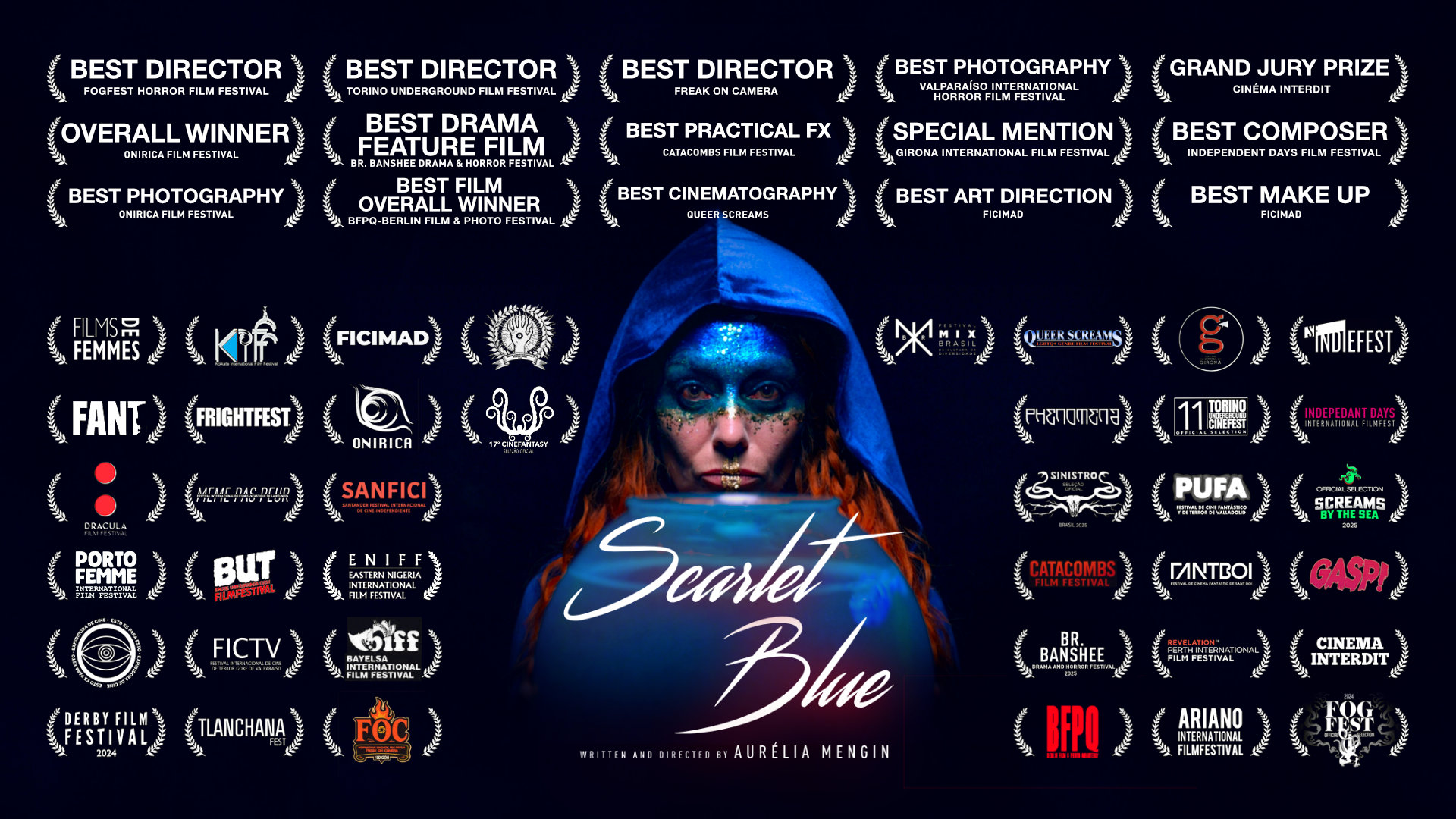 « Scarlet Blue » décroche le Prix de la meilleure cinématographie au Queer Screams Film Festival aux États-Unis