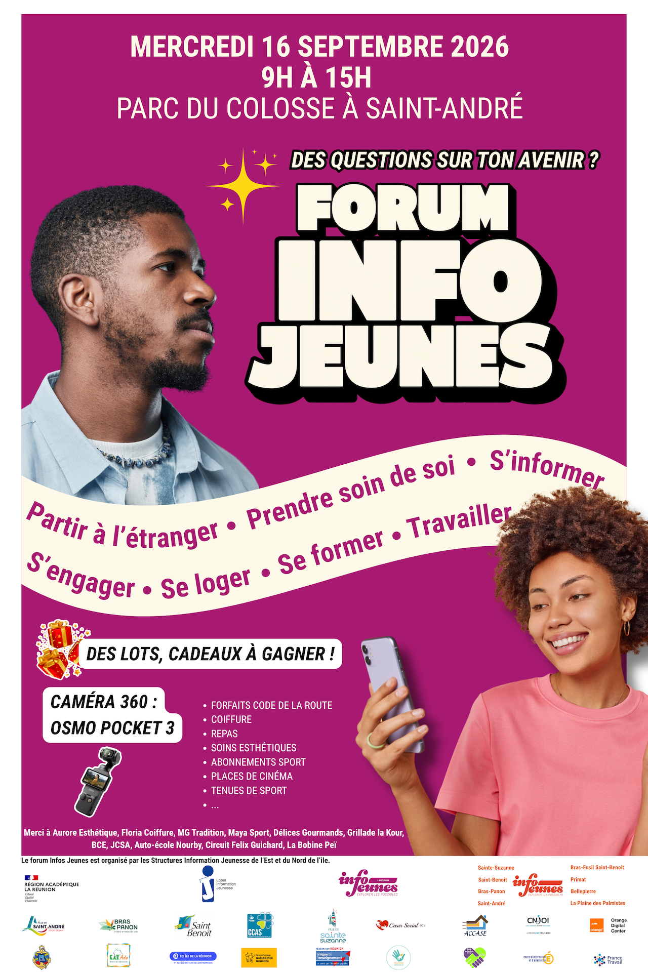 Forum Info Jeunes : des réponses concrètes pour les jeunes de l'Est et du Nord de l'île