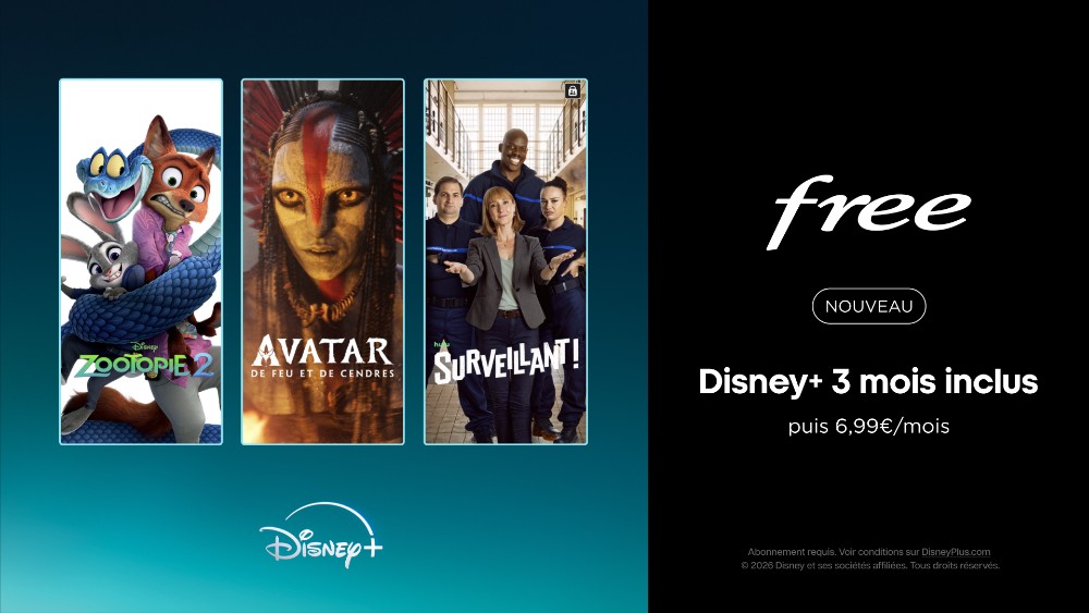 Disney+ Standard avec pub inclus pendant 3 mois pour les abonnés Freebox 