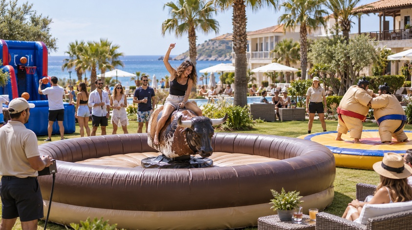 Jeux gonflables : de nouvelles idées pour animer les villages de vacances