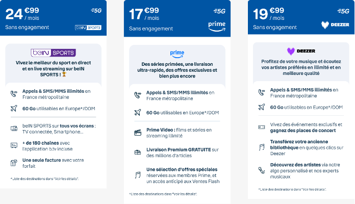 Bouygues Telecom réinvente le forfait avec Les Packs B&You en y intégrant nativement un service numérique  dédié au sport, à la musique ou divertissement