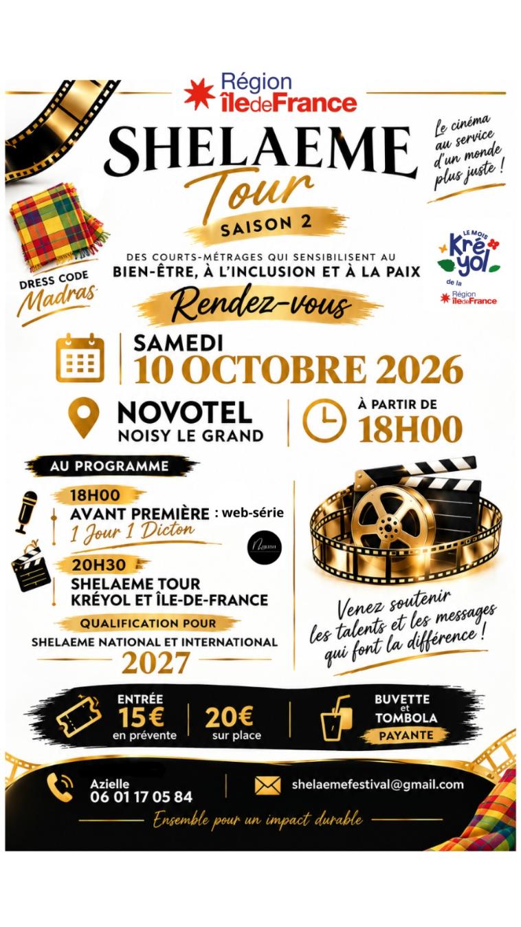 Shelaeme Tour Kréyol & Île-de-France : le cinéma engagé fait son retour avec des courts-métrages de La Réunion, des Antilles et d’Haïti