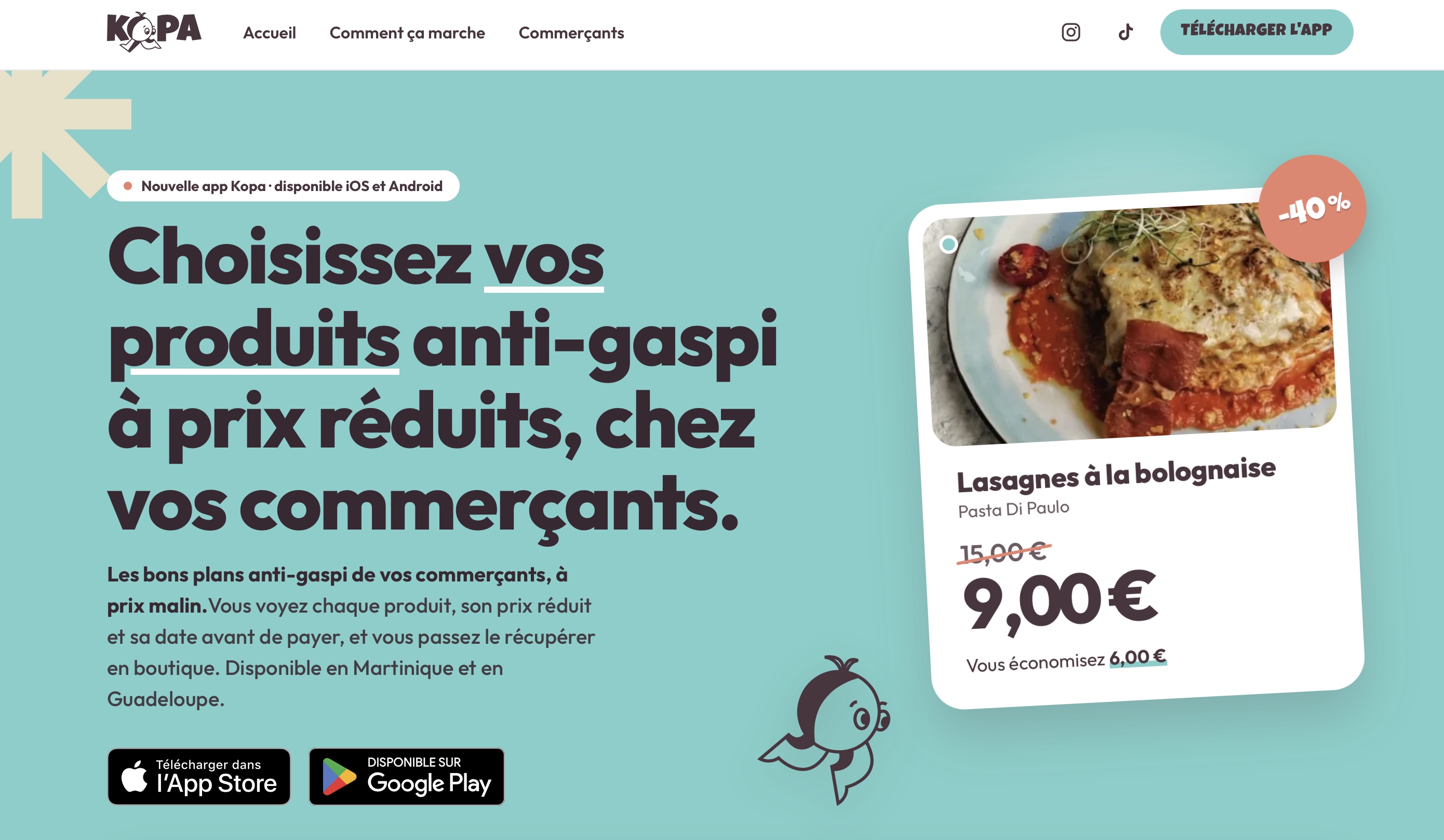 KOPA : l’application martiniquaise qui lutte contre le gaspillage alimentaire remporte le premier prix Choose Outre-mer