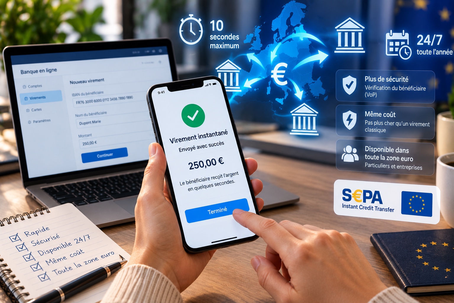 Virements instantanés en Europe : les avantages pour les services en ligne et les utilisateurs