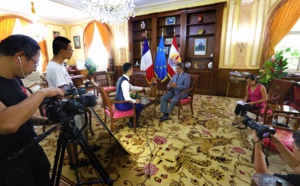 Une équipe de Beijing TV en tournage en Polynésie