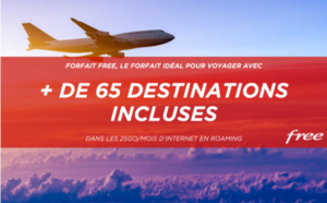 Forfait Free : Serbie, Monténégro, Biélorussie, Macédoine, Arménie, Géorgie, Kazakhstan, Pakistan et Ouzbékistan  inclus dans les 25Go/mois de data en roaming