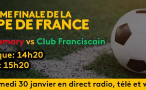 32e Finale de la Coupe de France opposant l'US Sinnamary au Club Franciscain, ce samedi en direct sur les trois antennes de Guyane La 1ère et Martinique La 1ère