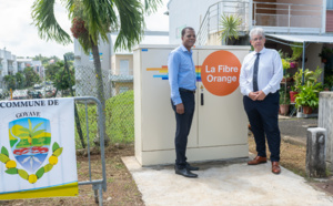 Guadeloupe : Inauguration de la première armoire de rue fibre de la ville de Goyave