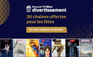 Plus de 30 chaînes offertes pendant les fêtes de Noël avec le bouquet TV Box divertissement de Bouygues Telecom
