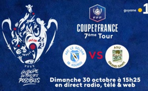 7ème tour de la Coupe de France : ASU Grand Santi / Geldar de Kourou, en direct ce dimanche sur les antennes de Guyane La 1ère