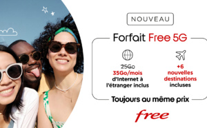 Free augmente l’enveloppe d’Internet à l’étranger incluse dans le Forfait Free à 35Go/mois et ajoute 6 nouvelles destinations