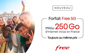 Free augmente à 250 Go/mois l’Internet inclus dans le Forfait Free sans surcoût