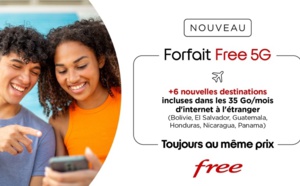 Free ajoute 6 nouvelles destinations en  Amérique latine dans son Forfait Free 5G